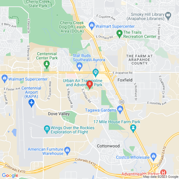 Mile High Garage Door Repair location map: 15141 E. Freemont Dr., Centennial, CO